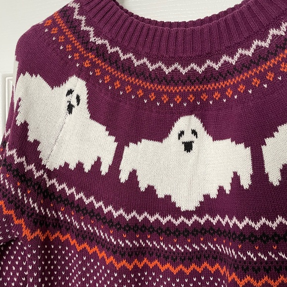 ModCloth | Here For the Boos Fair Isle Ghost Sweater - Picture 3 of 10